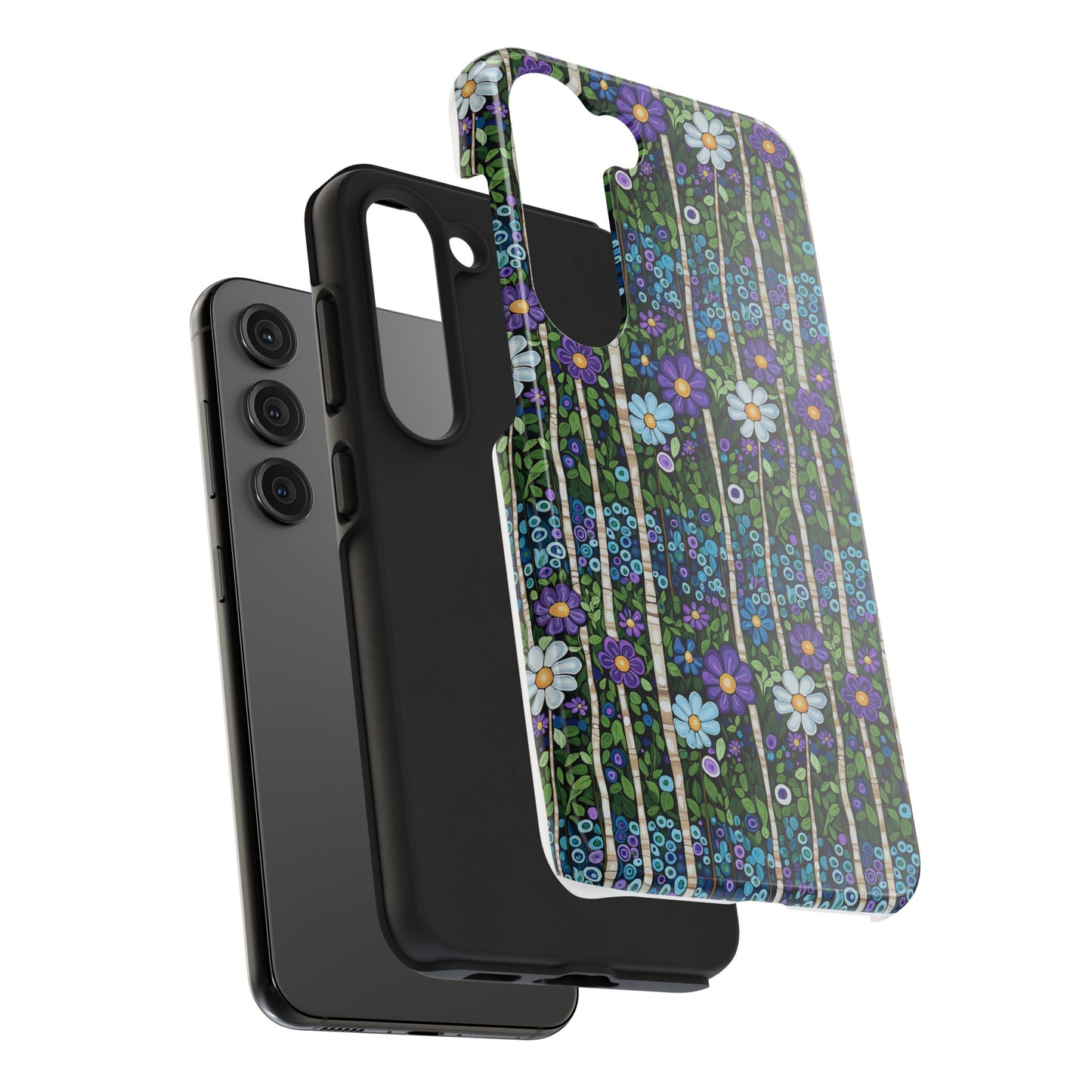 Robuste Handyhüllen mit Blumenmotiv, bunte Blumen, Schutz für iPhone Galaxy, Hartschale