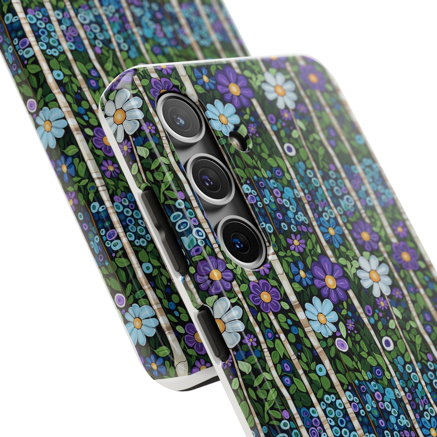 Robuste Handyhüllen mit Blumenmotiv, bunte Blumen, Schutz für iPhone Galaxy, Hartschale