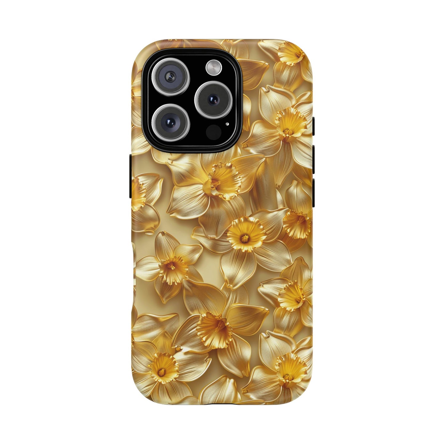 Goldene Narzissen Handyhülle, Robuste Hüllen, Florale iPhone Galaxy Hülle, Schutz