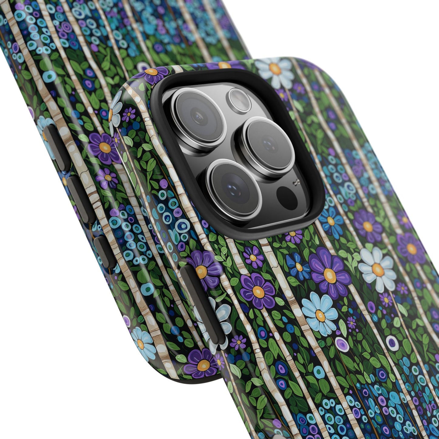 Robuste Handyhüllen mit Blumenmotiv, bunte Blumen, Schutz für iPhone Galaxy, Hartschale