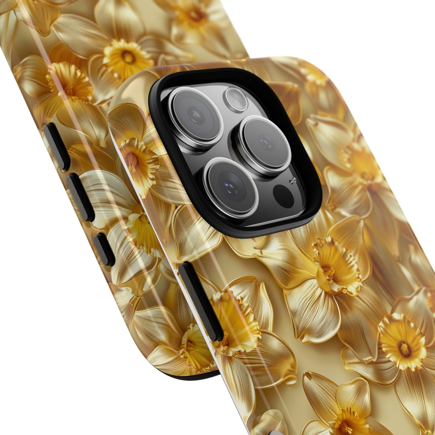 Goldene Narzissen Handyhülle, Robuste Hüllen, Florale iPhone Galaxy Hülle, Schutz