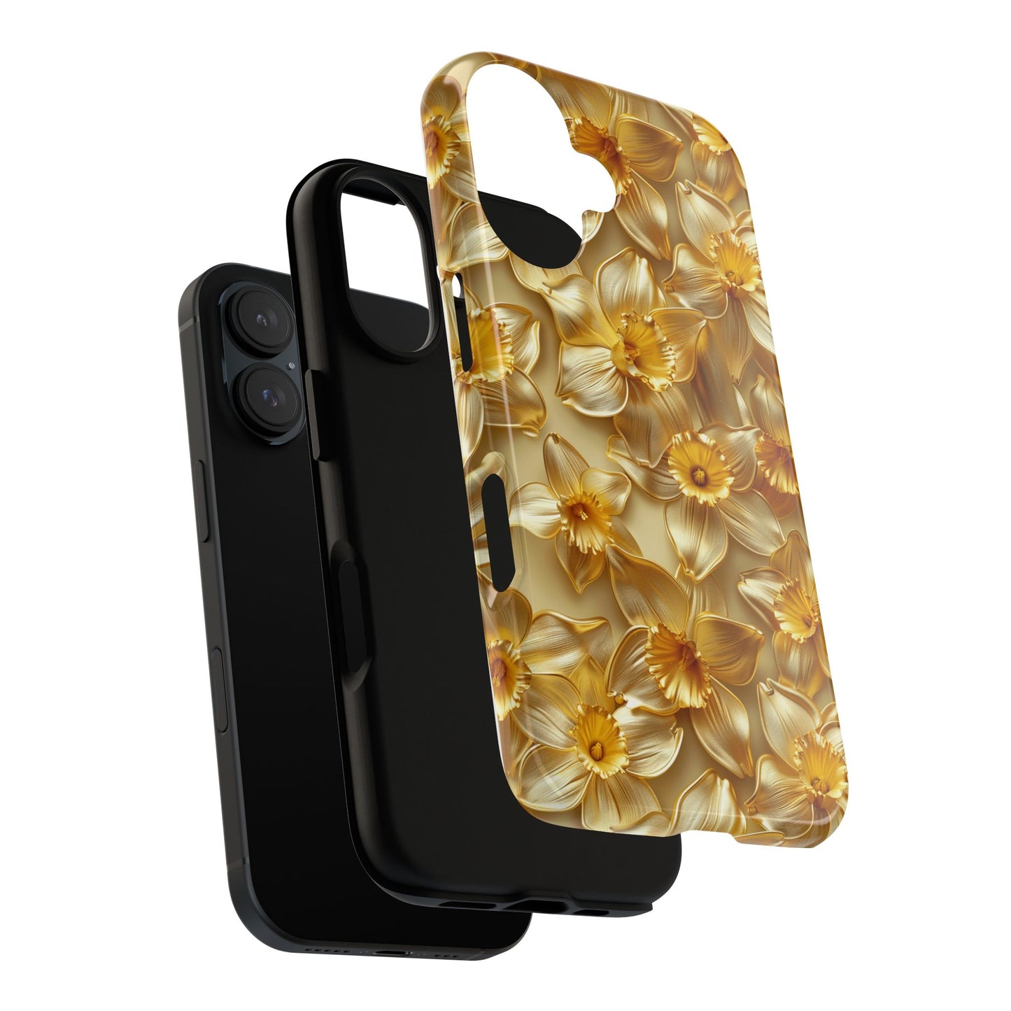 Goldene Narzissen Handyhülle, Robuste Hüllen, Florale iPhone Galaxy Hülle, Schutz
