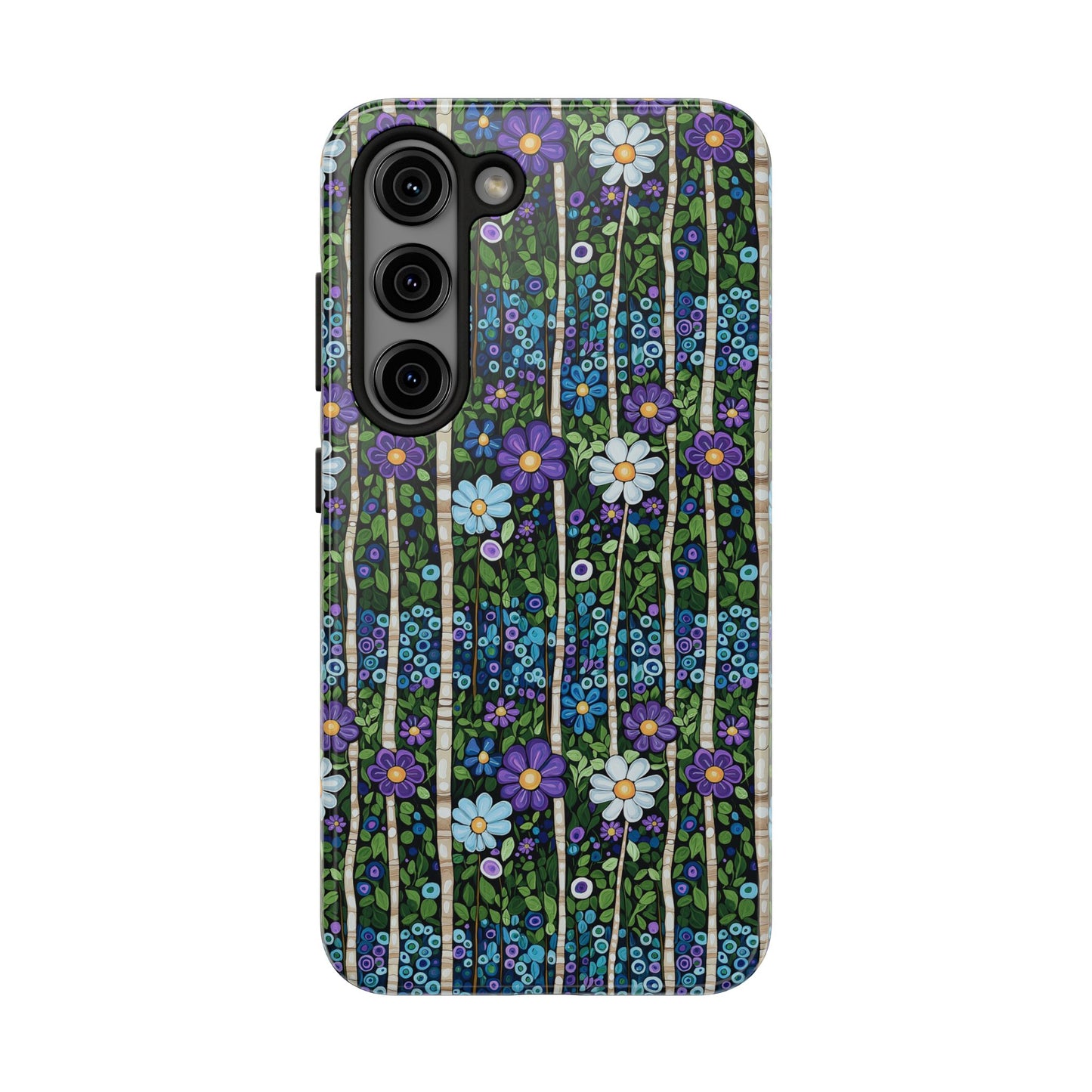Robuste Handyhüllen mit Blumenmotiv, bunte Blumen, Schutz für iPhone Galaxy, Hartschale