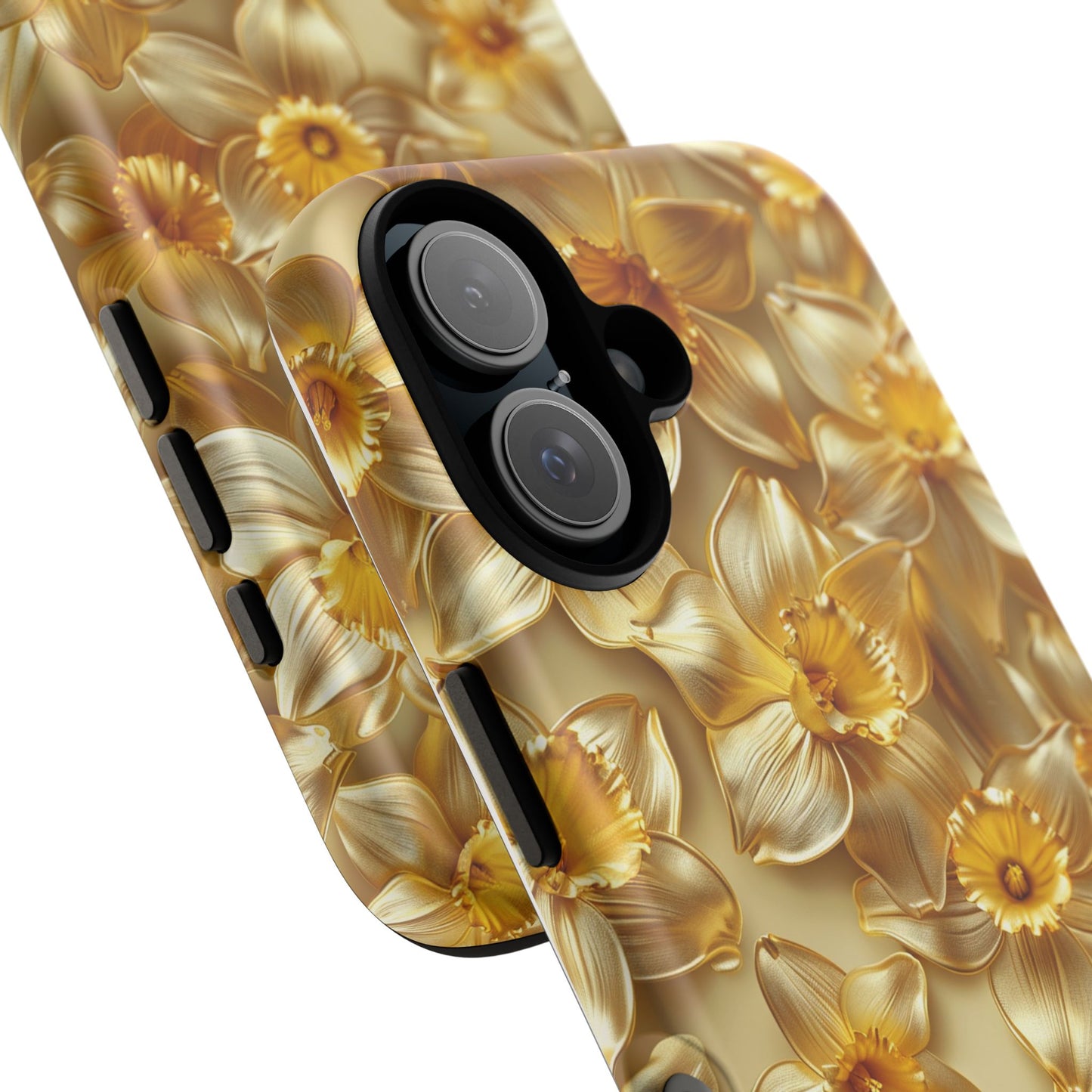 Goldene Narzissen Handyhülle, Robuste Hüllen, Florale iPhone Galaxy Hülle, Schutz