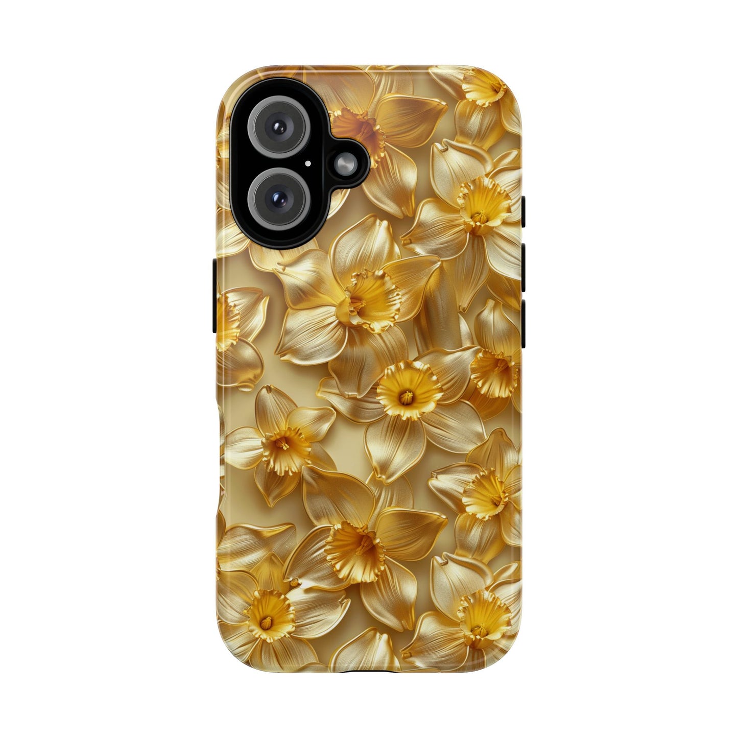 Goldene Narzissen Handyhülle, Robuste Hüllen, Florale iPhone Galaxy Hülle, Schutz