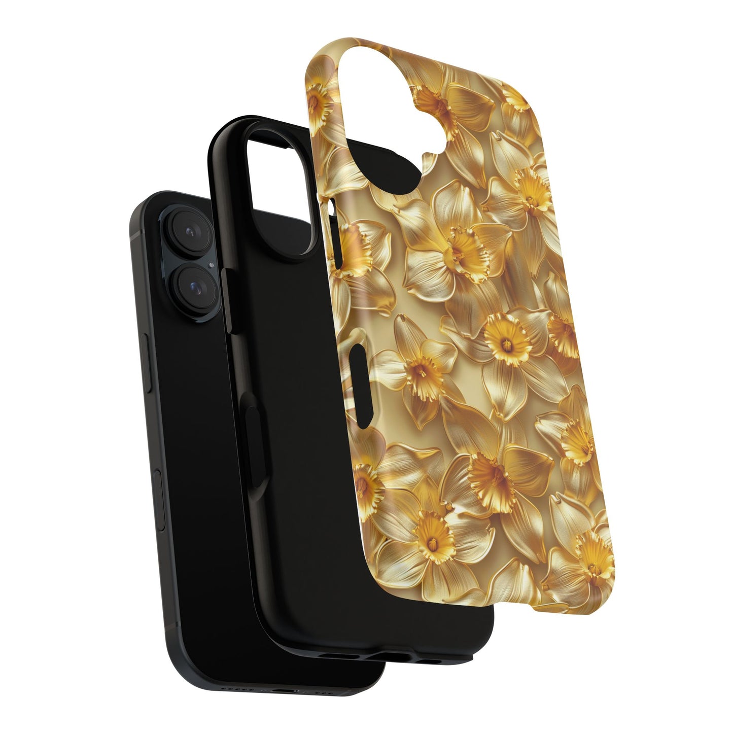 Goldene Narzissen Handyhülle, Robuste Hüllen, Florale iPhone Galaxy Hülle, Schutz
