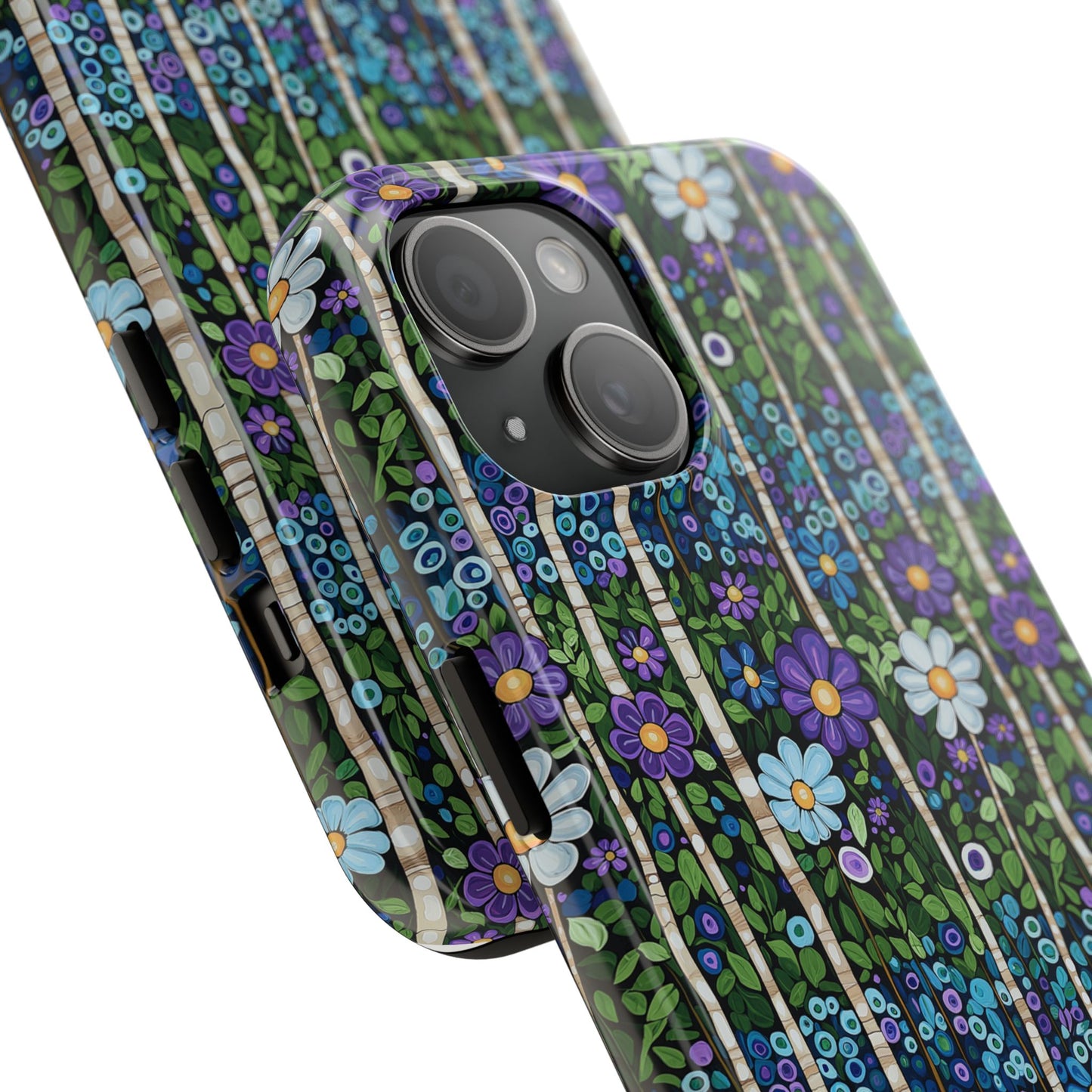 Robuste Handyhüllen mit Blumenmotiv, bunte Blumen, Schutz für iPhone Galaxy, Hartschale