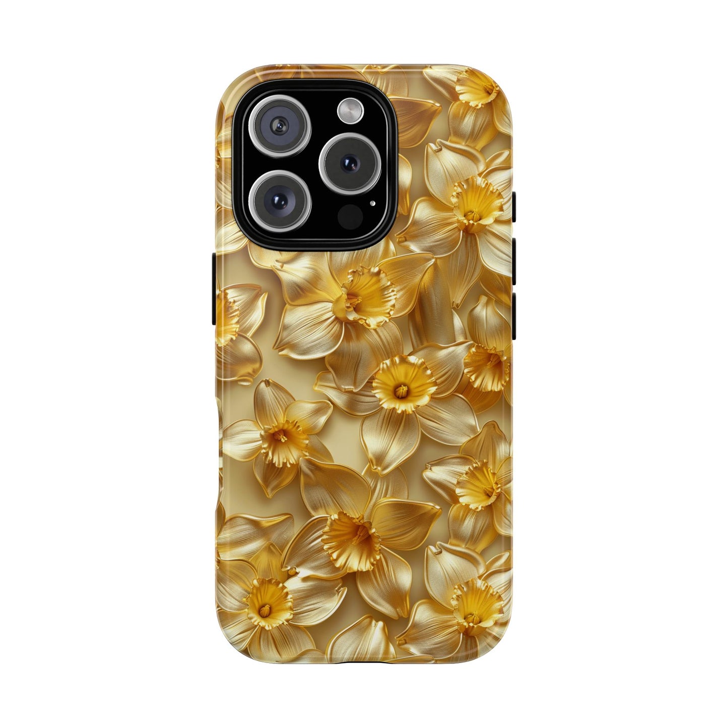 Goldene Narzissen Handyhülle, Robuste Hüllen, Florale iPhone Galaxy Hülle, Schutz