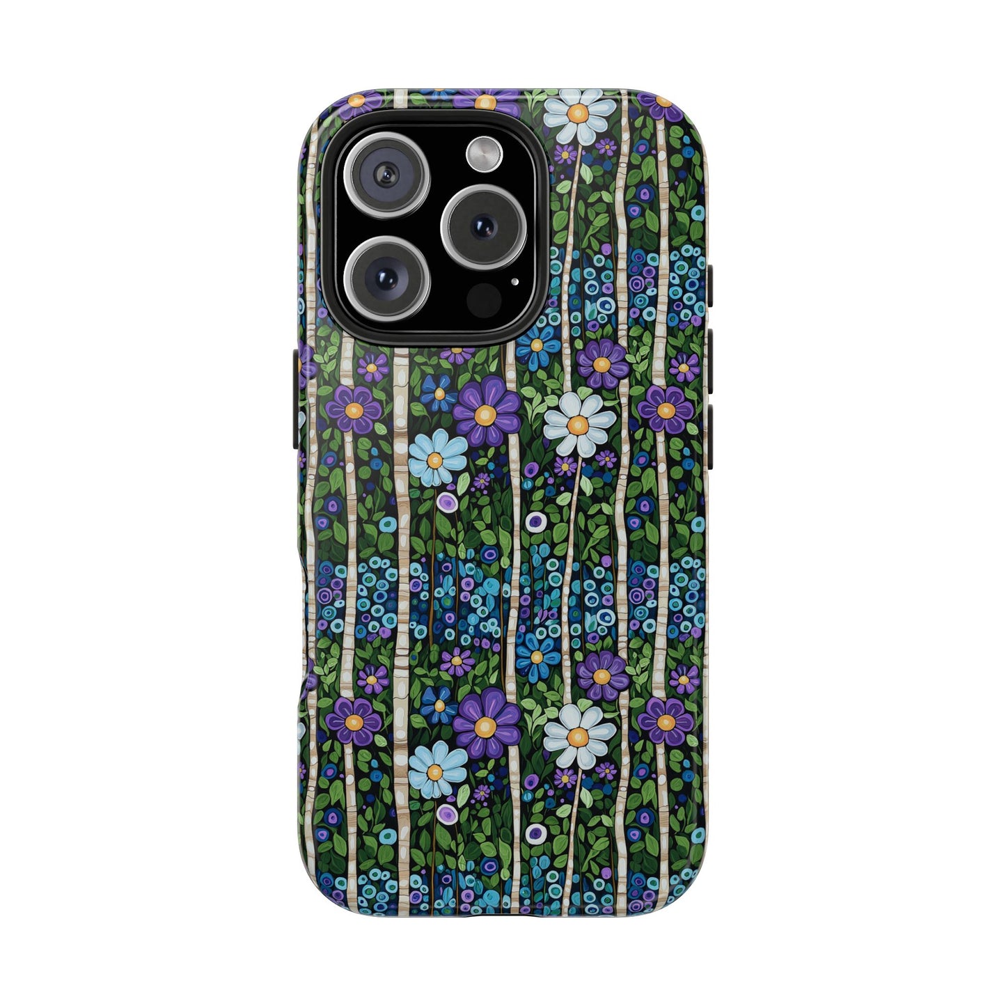 Robuste Handyhüllen mit Blumenmotiv, bunte Blumen, Schutz für iPhone Galaxy, Hartschale
