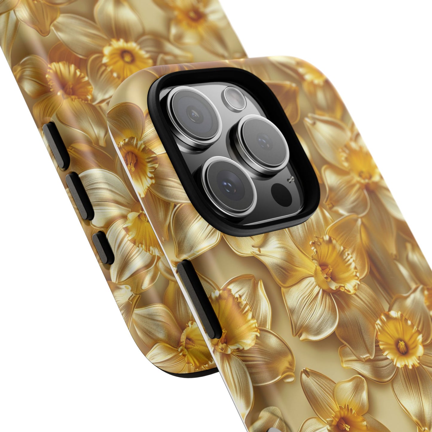 Goldene Narzissen Handyhülle, Robuste Hüllen, Florale iPhone Galaxy Hülle, Schutz