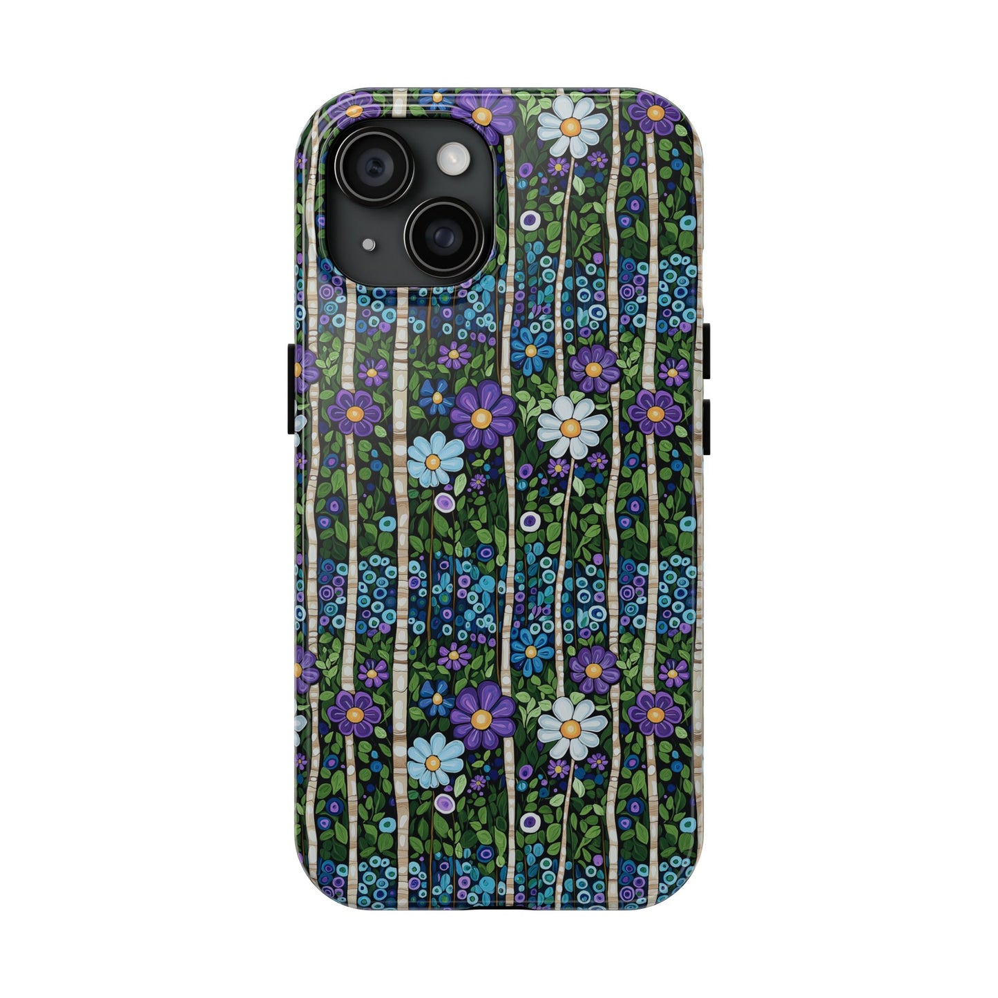 Robuste Handyhüllen mit Blumenmotiv, bunte Blumen, Schutz für iPhone Galaxy, Hartschale