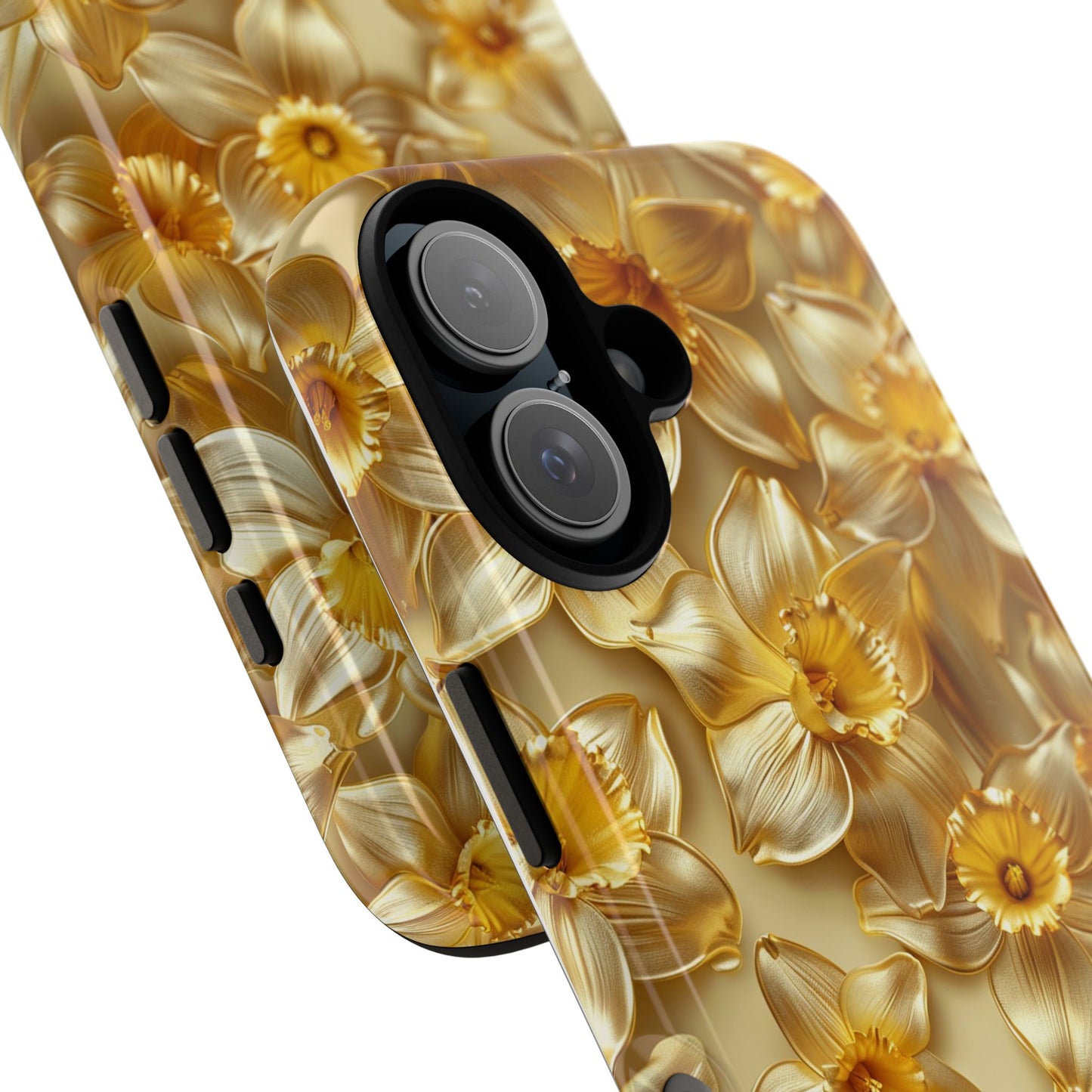 Goldene Narzissen Handyhülle, Robuste Hüllen, Florale iPhone Galaxy Hülle, Schutz