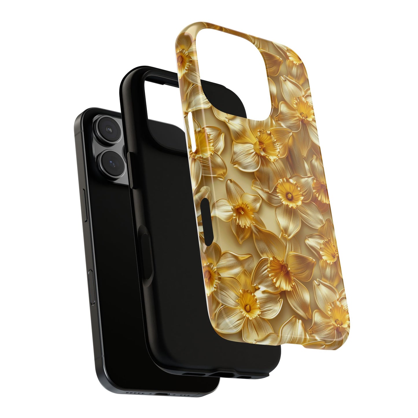 Goldene Narzissen Handyhülle, Robuste Hüllen, Florale iPhone Galaxy Hülle, Schutz