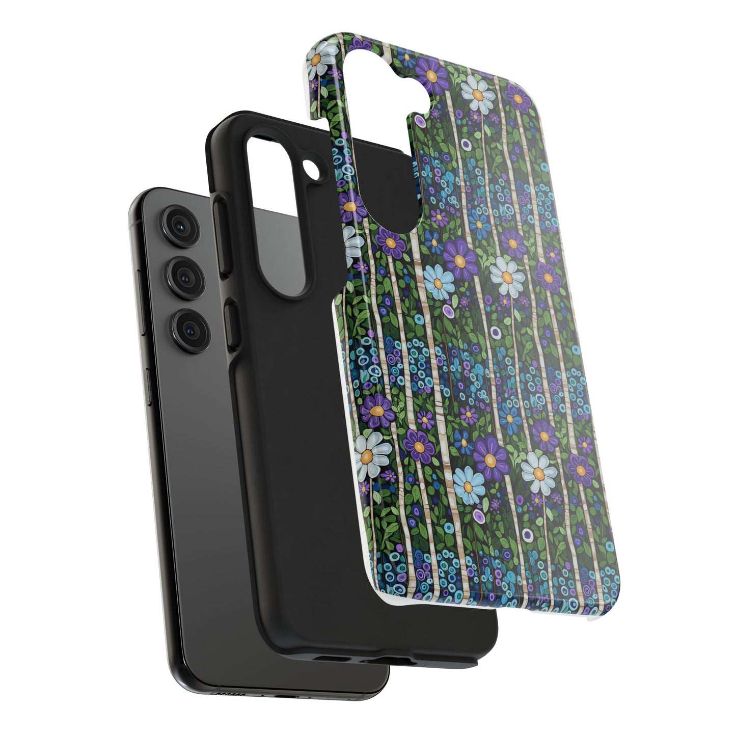 Floral Tough Phone Cases, Colorful Flowers, iPhone Galaxy Protection, Hard Shell