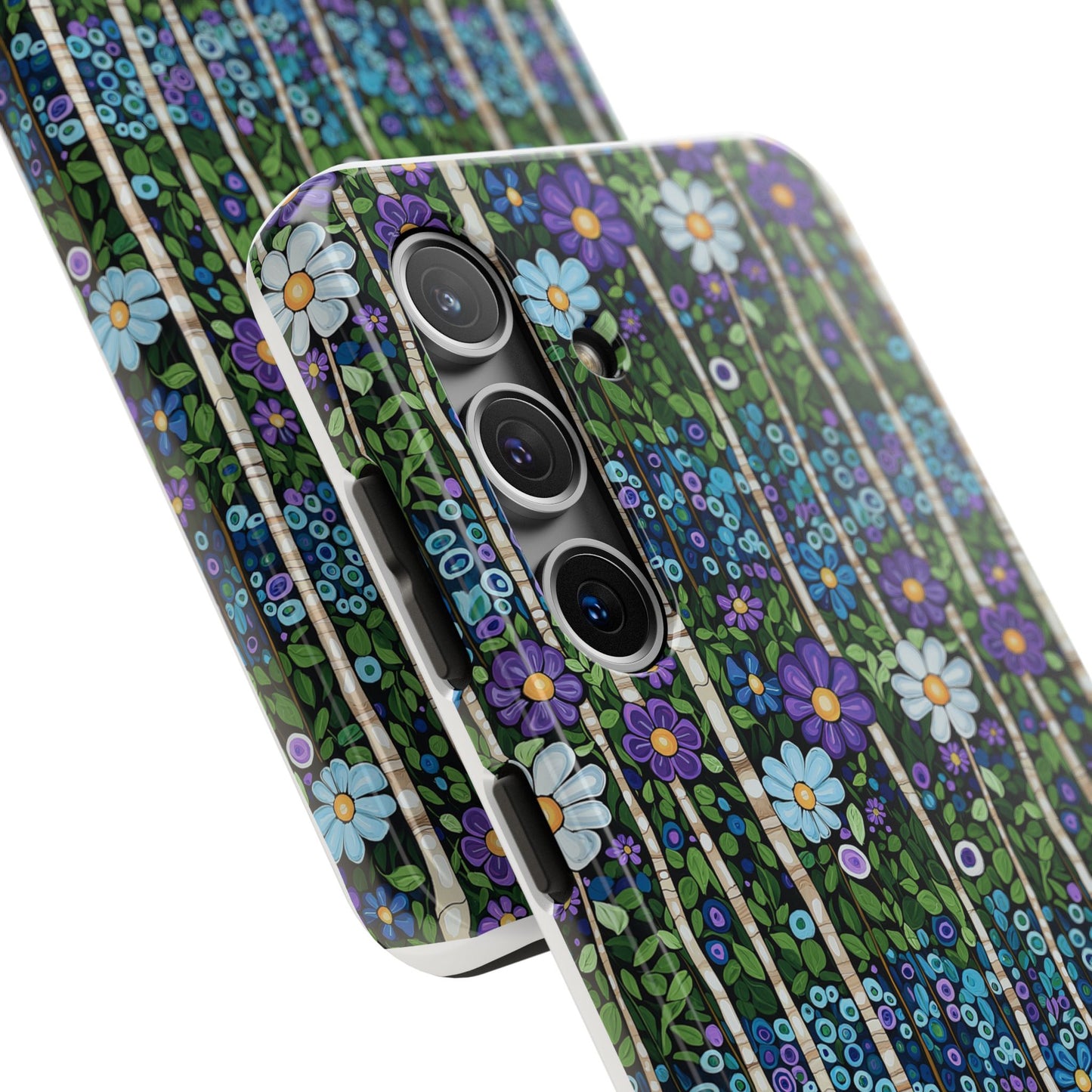 Floral Tough Phone Cases, Colorful Flowers, iPhone Galaxy Protection, Hard Shell