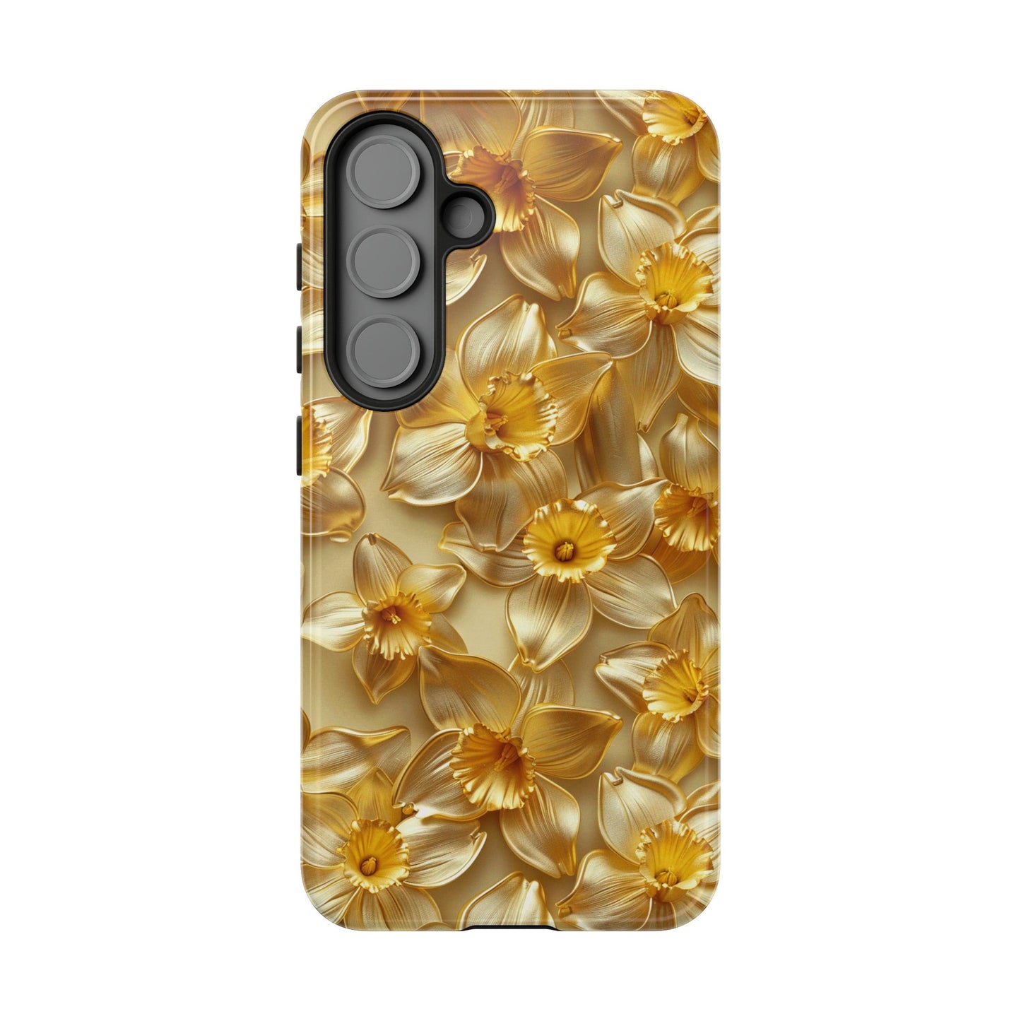 Golden Daffodils Phone Case, Tough Cases, Floral iPhone Galaxy Cover, Protective