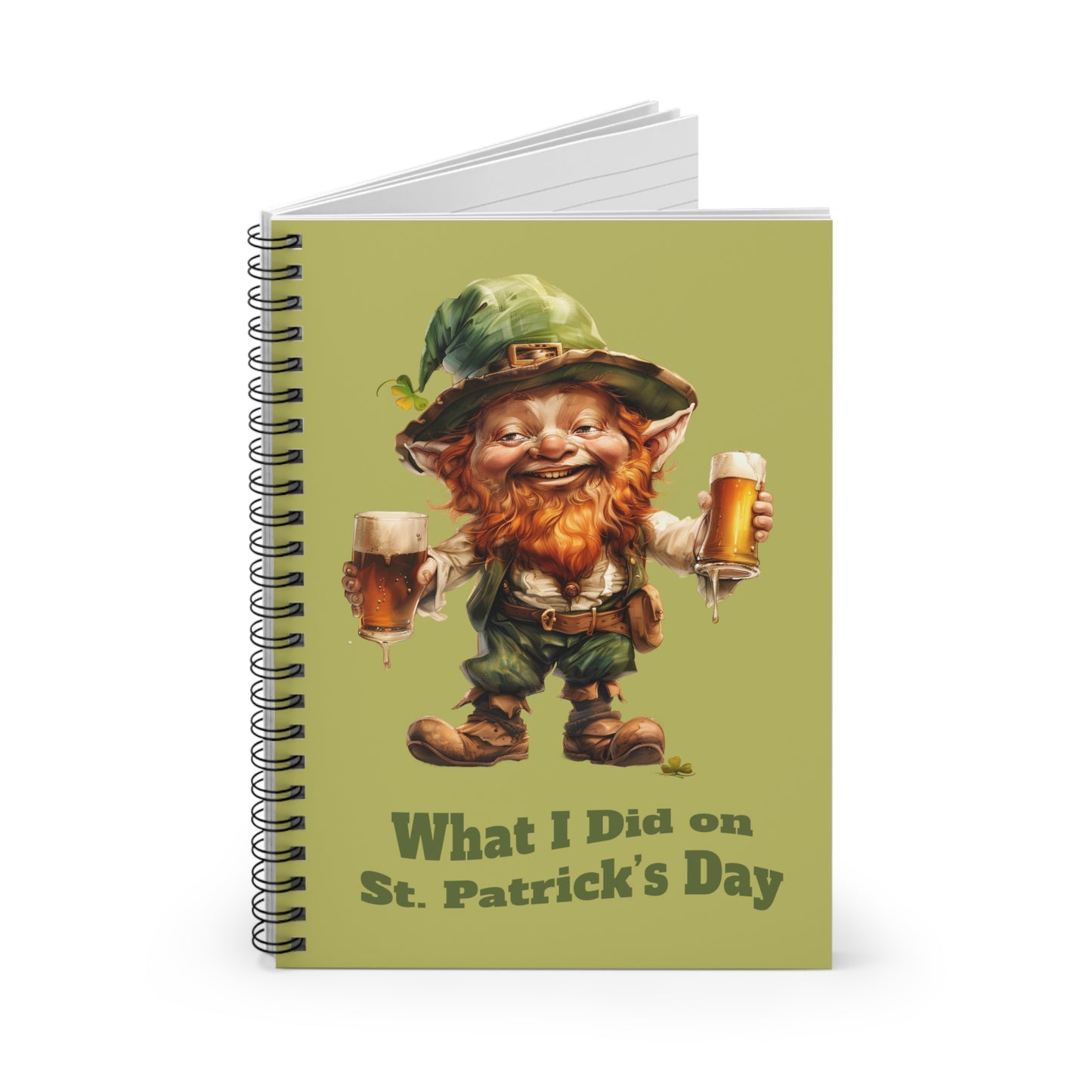 Funny Leprechaun St. Patrick's Day Notebook - Ruled Line, Journal, Diary,