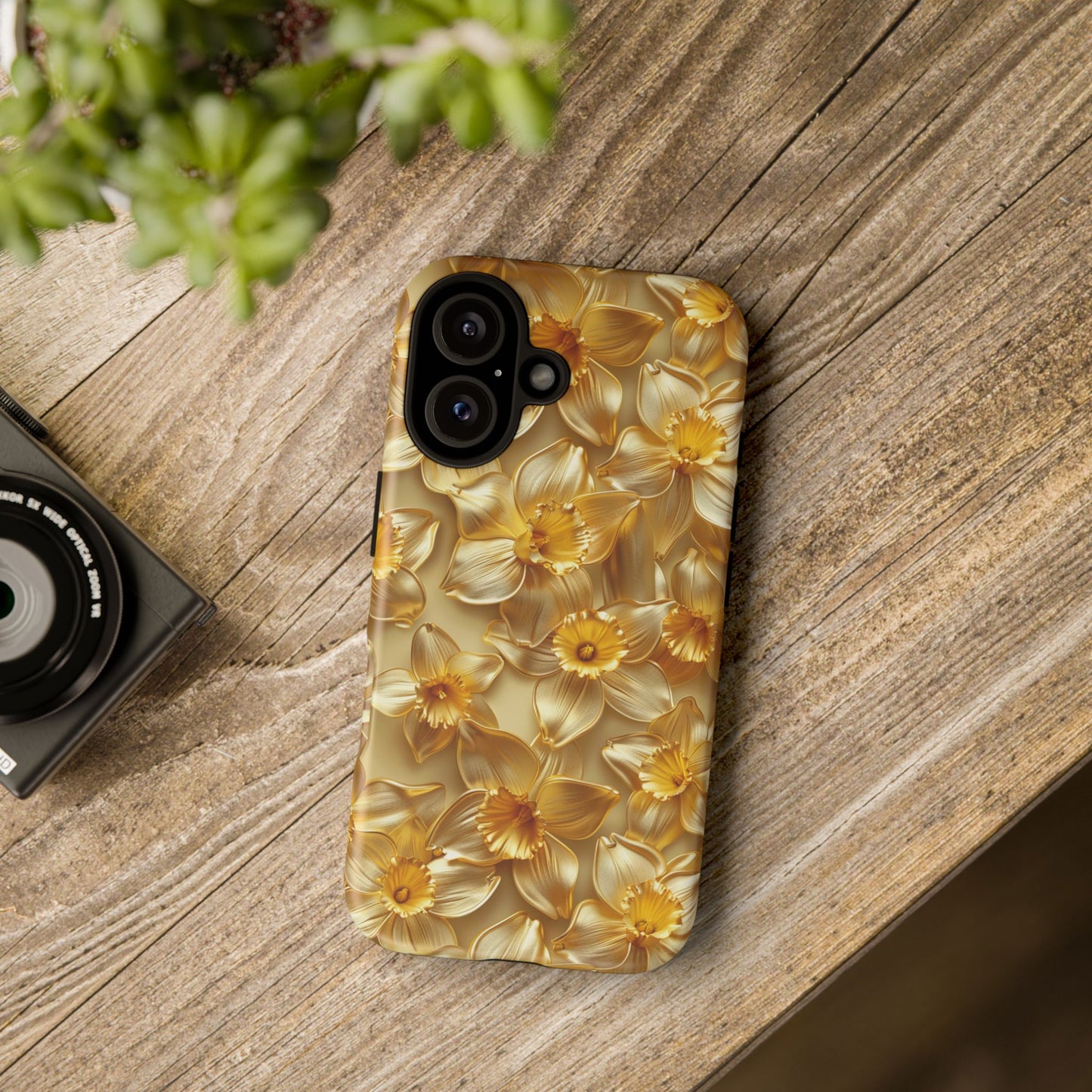 Golden Daffodils Phone Case, Tough Cases, Floral iPhone Galaxy Cover, Protective