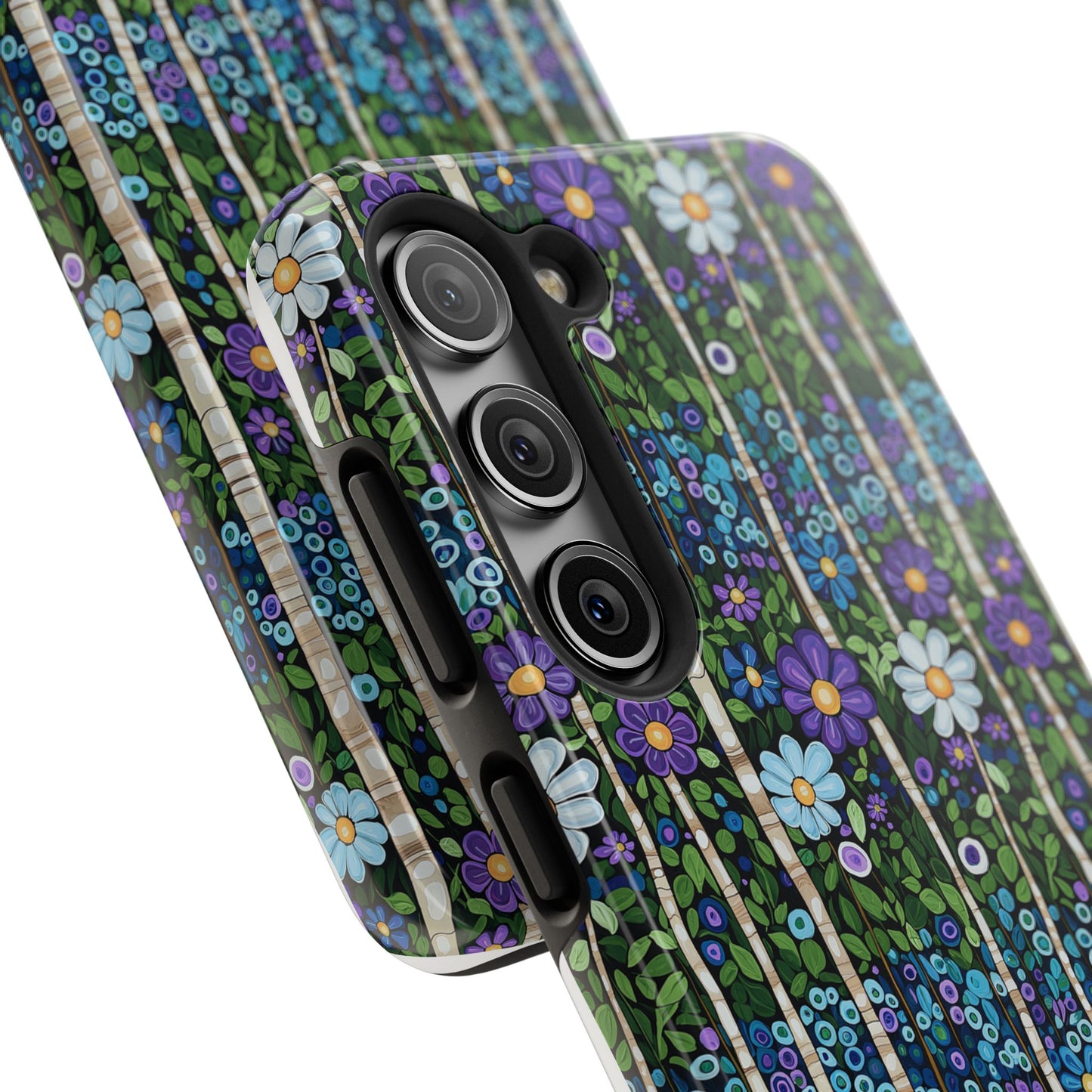 Floral Tough Phone Cases, Colorful Flowers, iPhone Galaxy Protection, Hard Shell