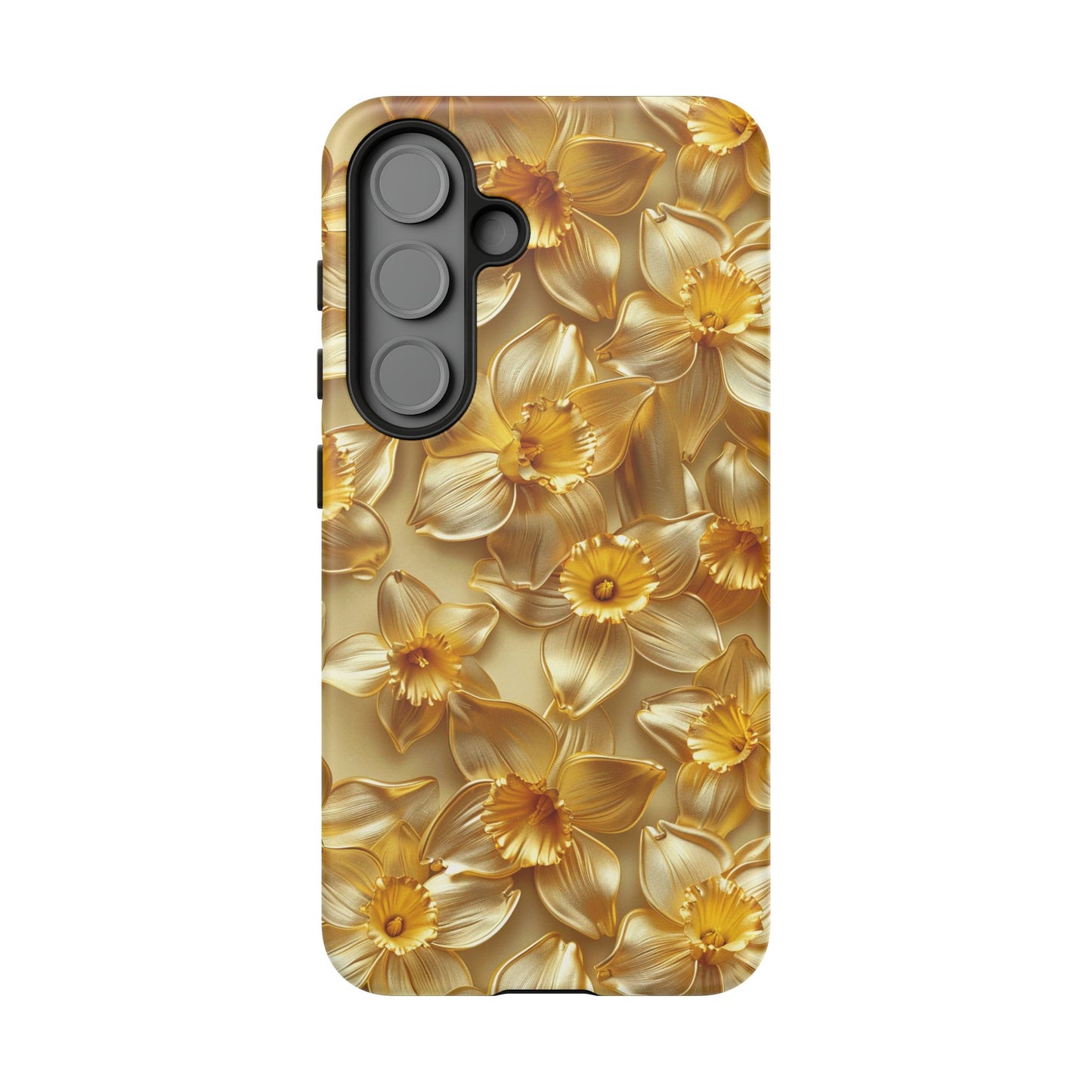 Golden Daffodils Phone Case, Tough Cases, Floral iPhone Galaxy Cover, Protective