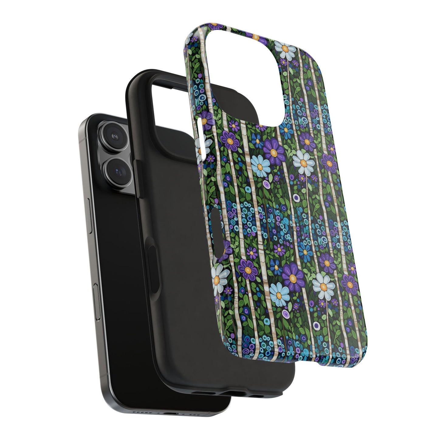 Floral Tough Phone Cases, Colorful Flowers, iPhone Galaxy Protection, Hard Shell