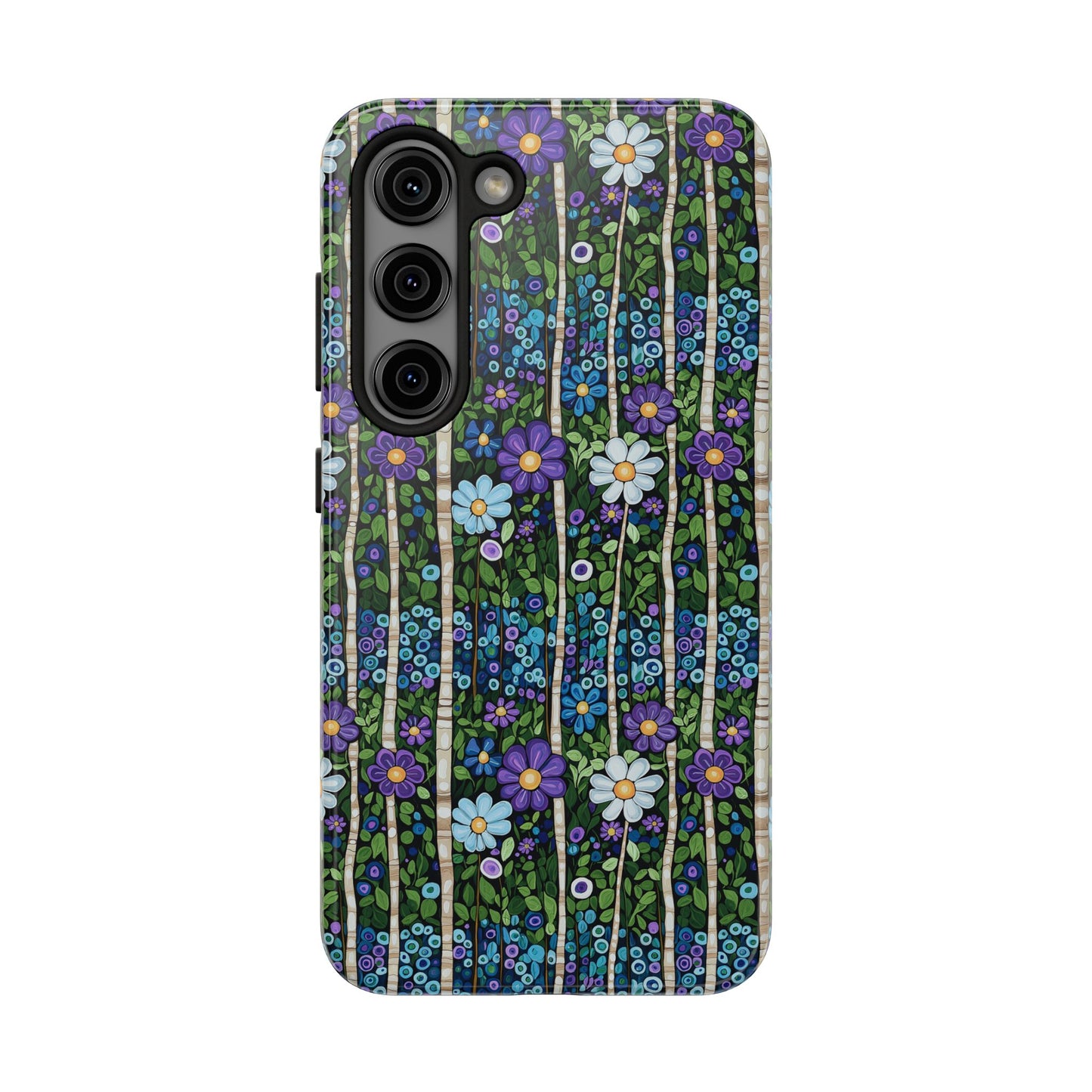 Floral Tough Phone Cases, Colorful Flowers, iPhone Galaxy Protection, Hard Shell