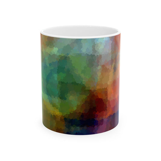 Abstract Color Circles Ceramic Mug 11oz