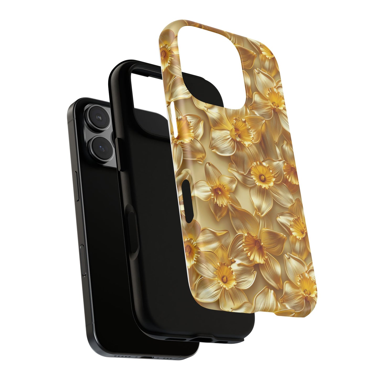 Golden Daffodils Phone Case, Tough Cases, Floral iPhone Galaxy Cover, Protective