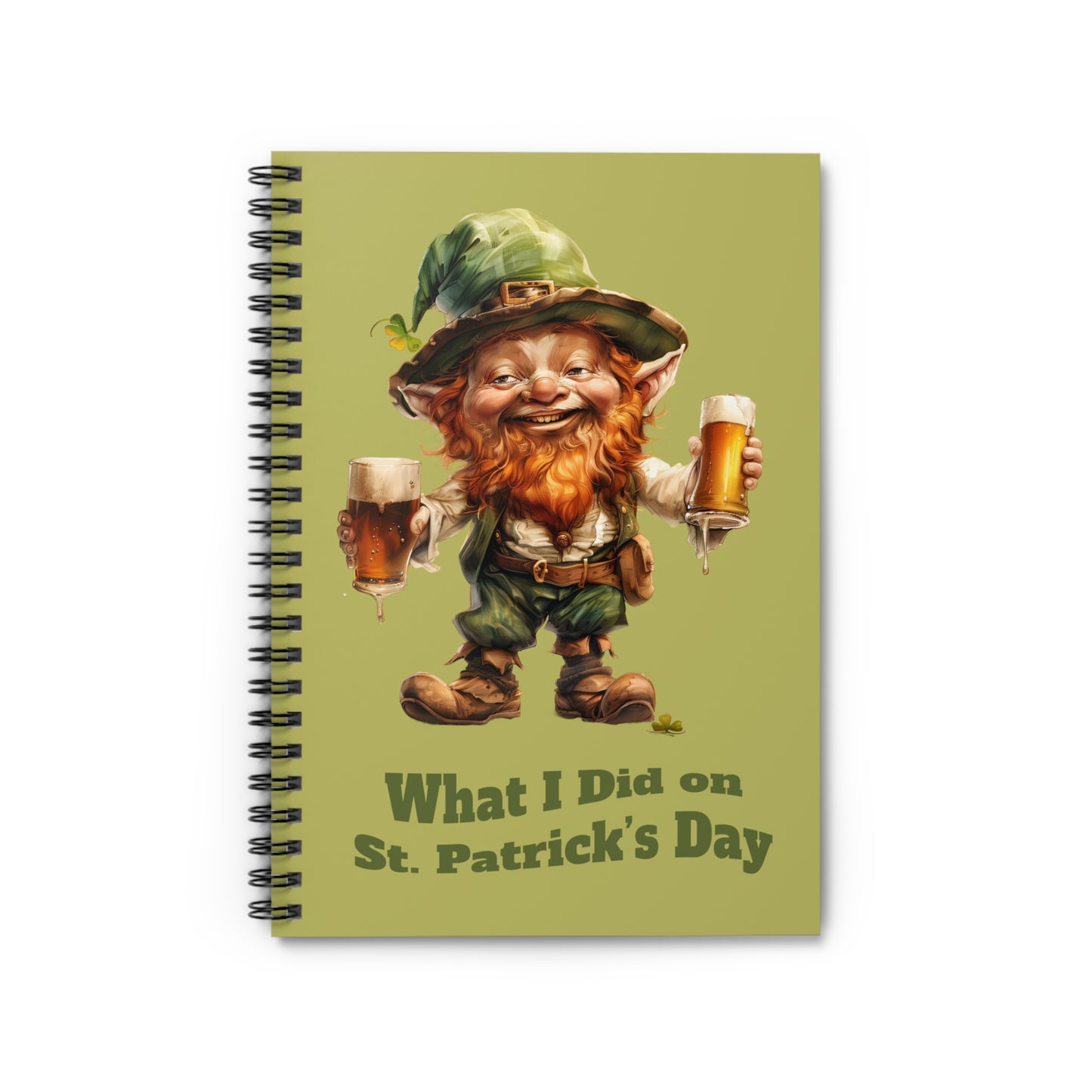 Funny Leprechaun St. Patrick's Day Notebook - Ruled Line, Journal, Diary,