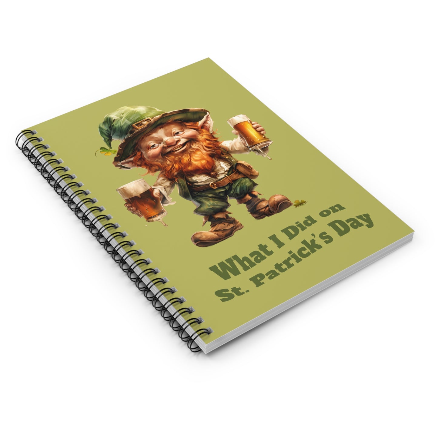 Funny Leprechaun St. Patrick's Day Notebook - Ruled Line, Journal, Diary,