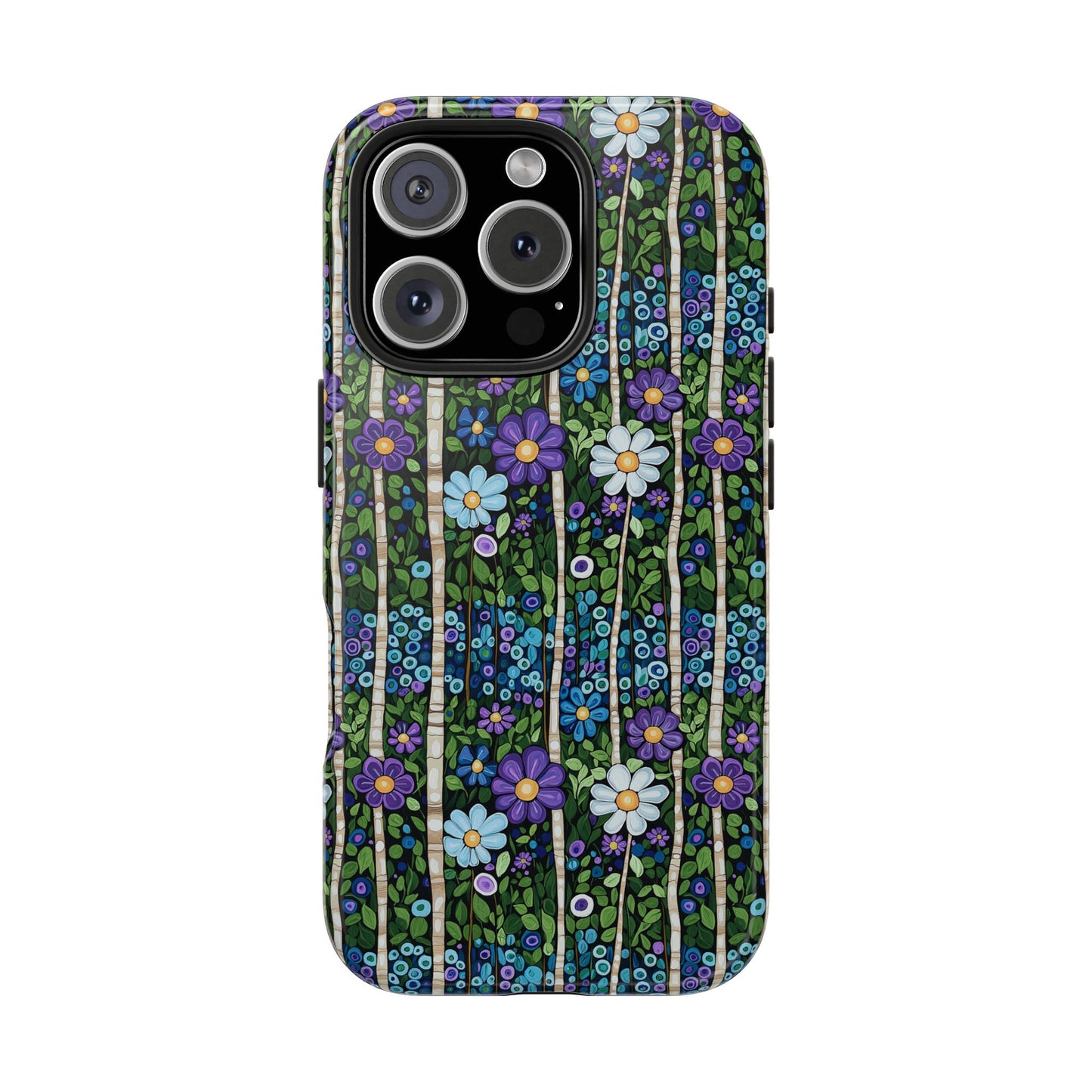 Floral Tough Phone Cases, Colorful Flowers, iPhone Galaxy Protection, Hard Shell