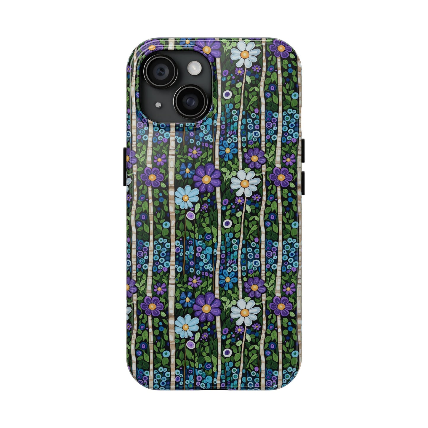 Floral Tough Phone Cases, Colorful Flowers, iPhone Galaxy Protection, Hard Shell